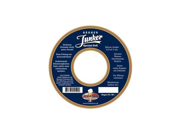 Felsenau Bärner Junker Bier 20L Tank