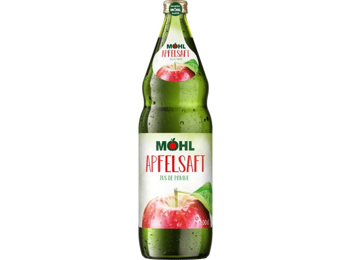 Möhl Apfelsaft hell 12x1L Glas MW