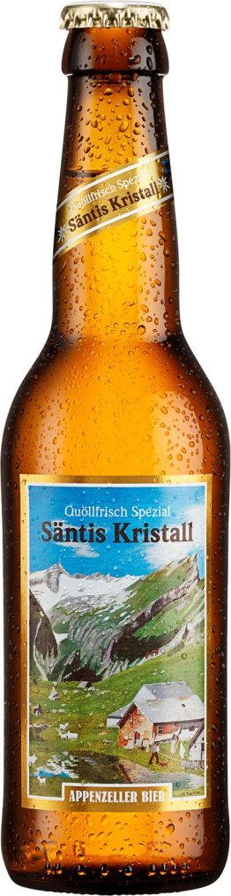 Appenzeller Bier Säntis Kristall hell 24x0.33L Glas MW