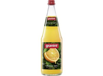 granini Orange reiner Saft mit Fruchtfleisch 6x1L Glas MW